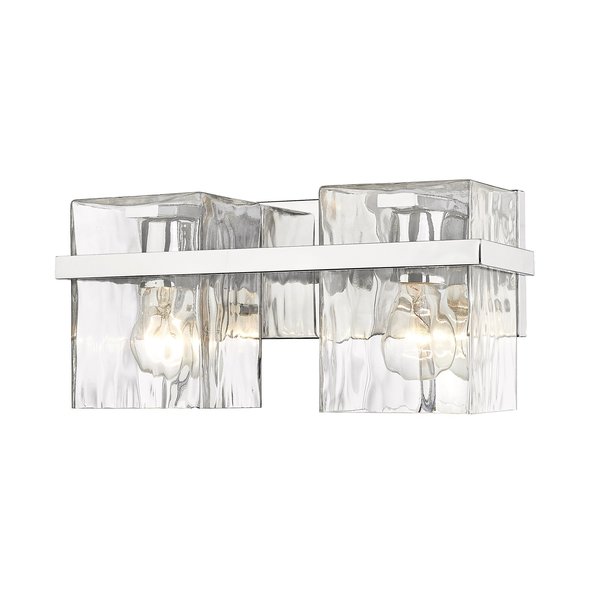 Z-Lite Bennington 2 Light Vanity, Chrome & Clear 1938-2V-CH